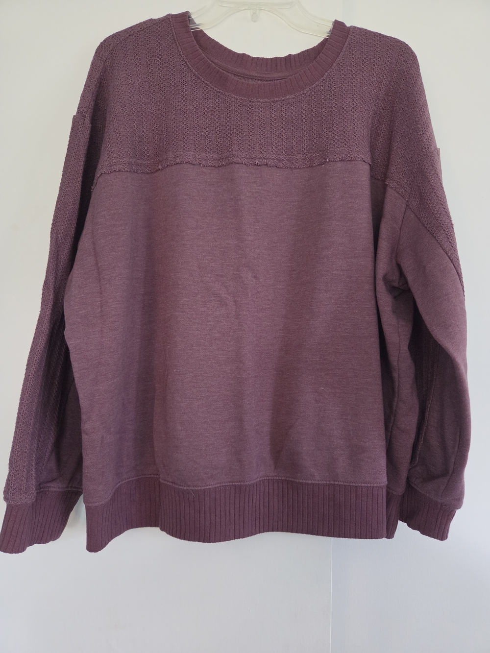 Maurices Women's Crewneck Sweater in Mauve Purple 1x